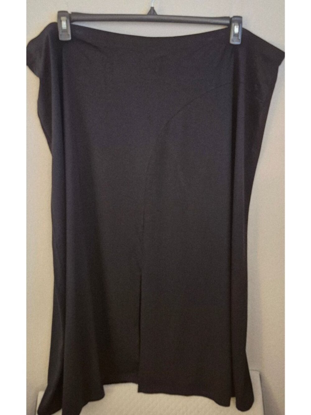 J. Jill Black Rayon Blend Jersey Maxi Skirt with Front Slit Size 4X NWT